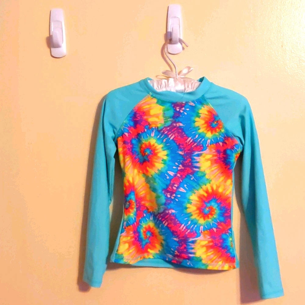 Kids tie dye bathing suit